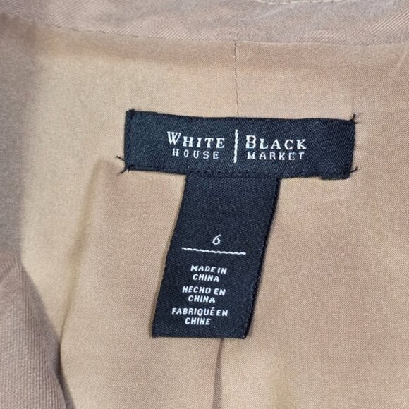 White House Black Market Sleeveless Tan Trench Coat Dress - Picture 7 of 9